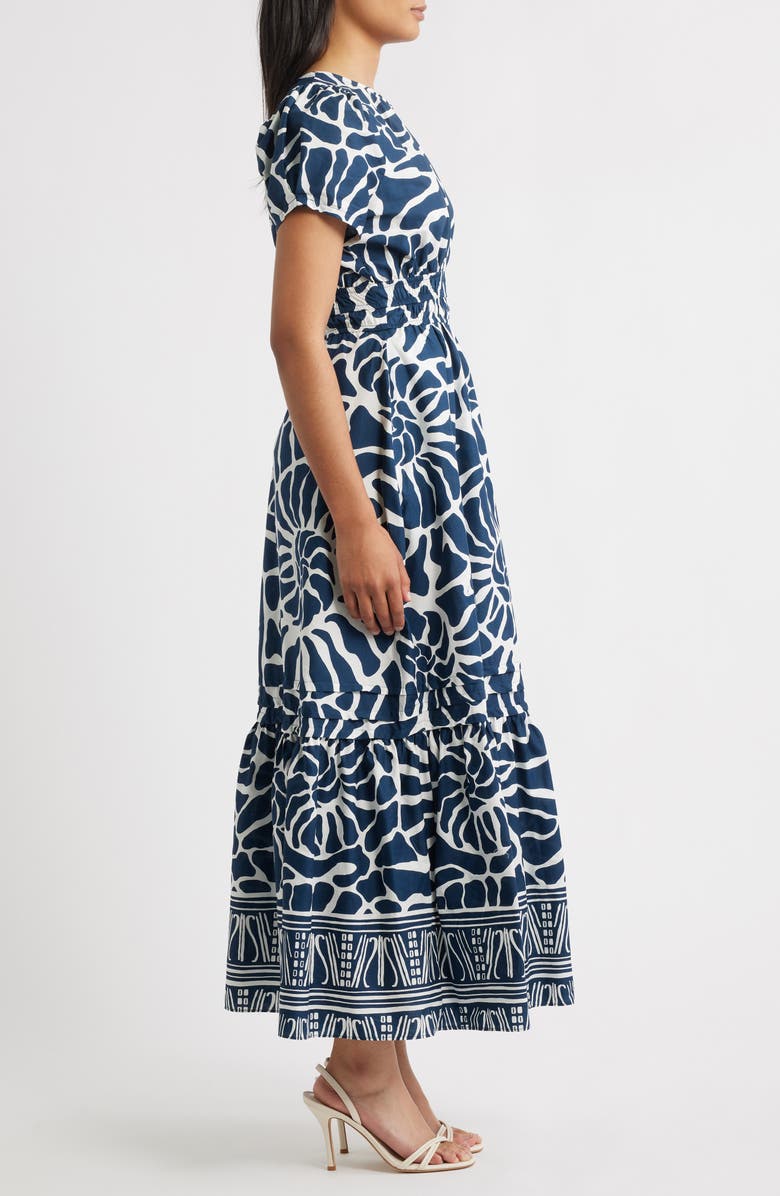 Halogen<sup>®</sup> Allover Print A-Line Dress, Alternate, color, Delft