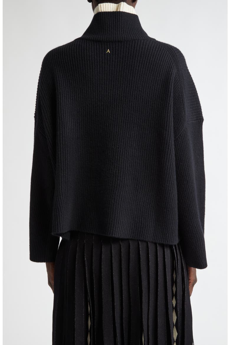 Zoppez Layered Mock Neck Cashmere Sweater, Alternate, color, 000001 BLACK