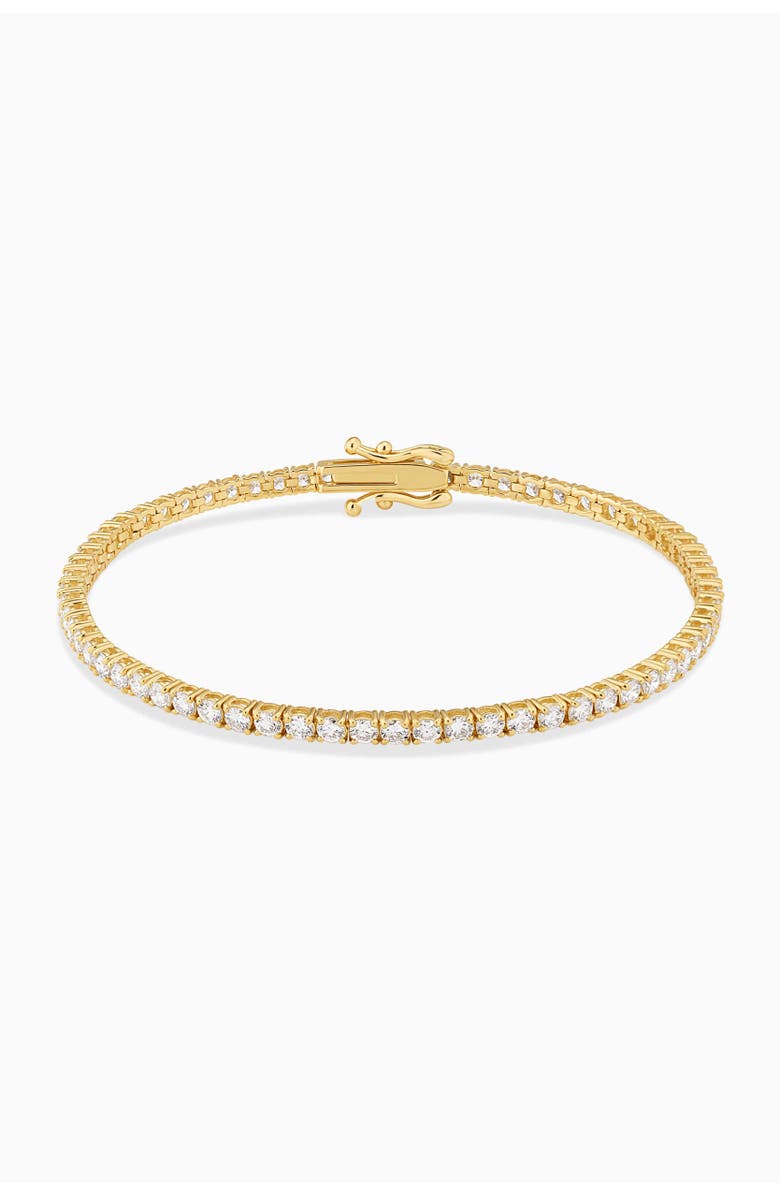 Oradina 14K Yellow Gold Luminous Lab Diamond Tennis Bracelet, Main, color, Yellow Gold, Lab Diamonds
