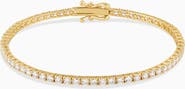 Oradina 14K Yellow Gold Luminous Lab Diamond Tennis Bracelet