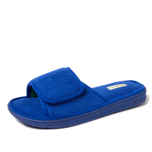 Dearfoams Collin Terry Adjustable Shower Slide Slipper In Ocean Blue