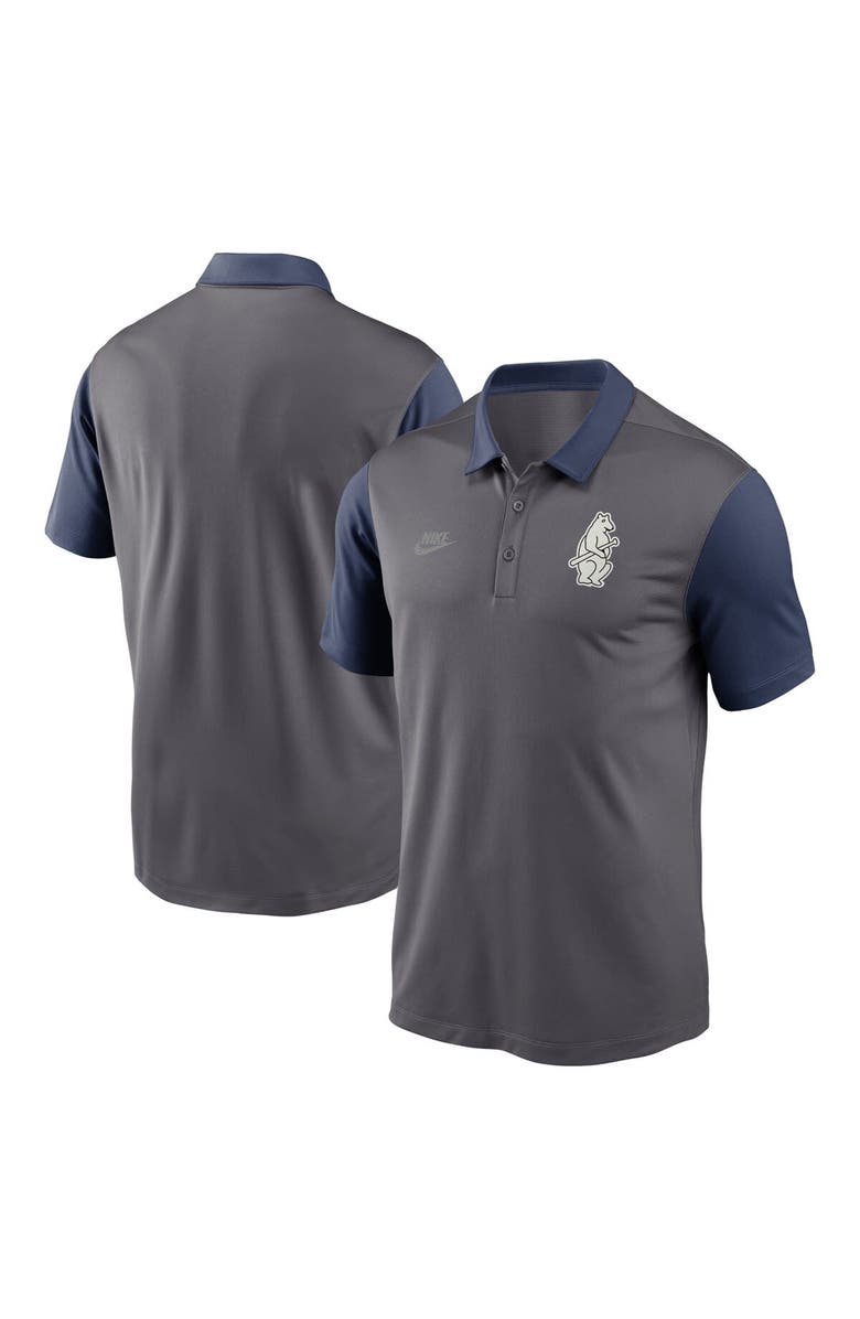 Nike Men's Nike Charcoal Chicago Cubs Franchise Cooperstown Collection Polo, Alternate, color, Charcoal