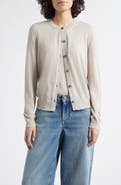 Johnstons of Elgin Honor Cashmere Crewneck Cardigan