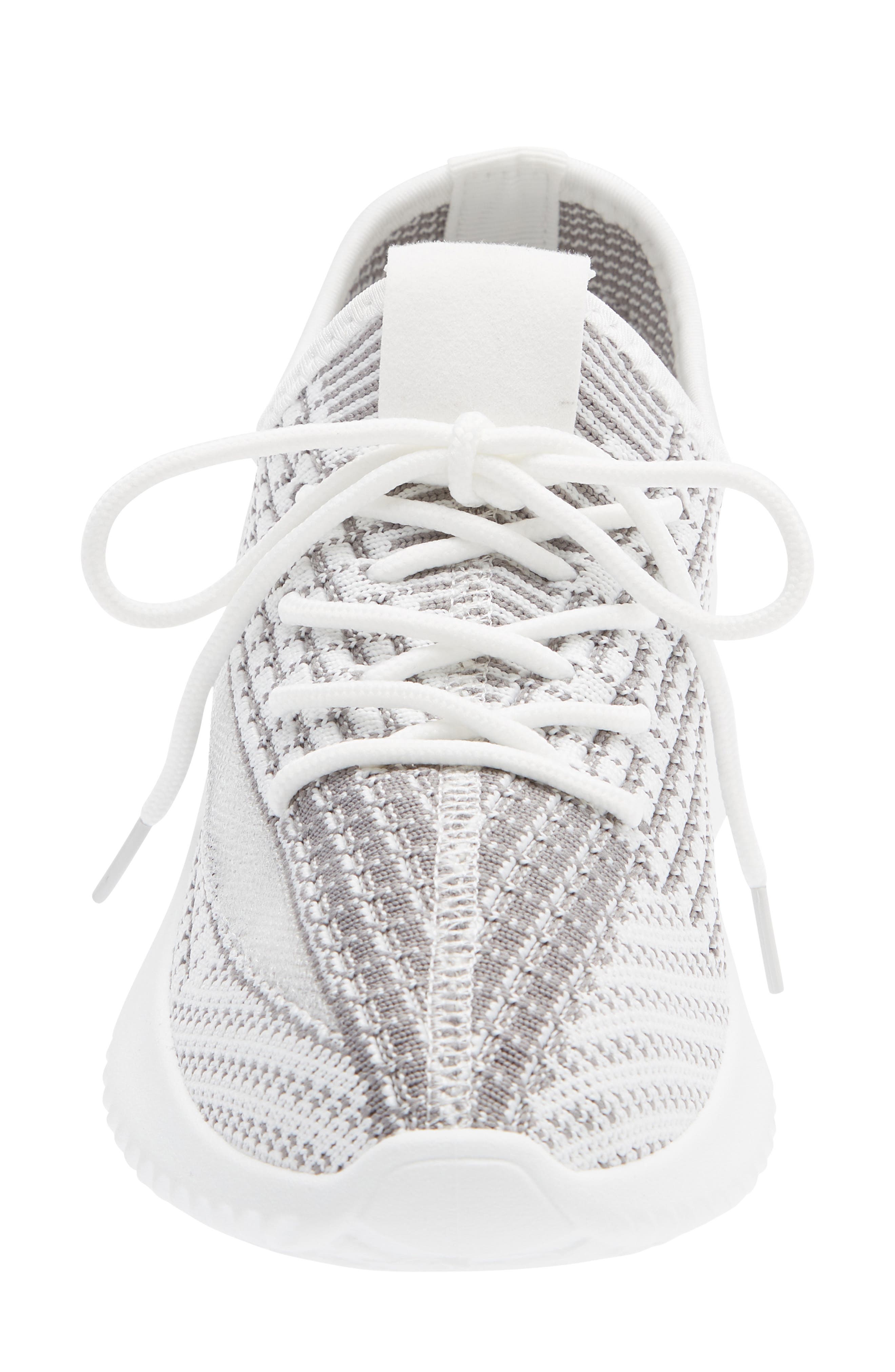 Patterned Knit Sneaker, Alternate, color, WHITE