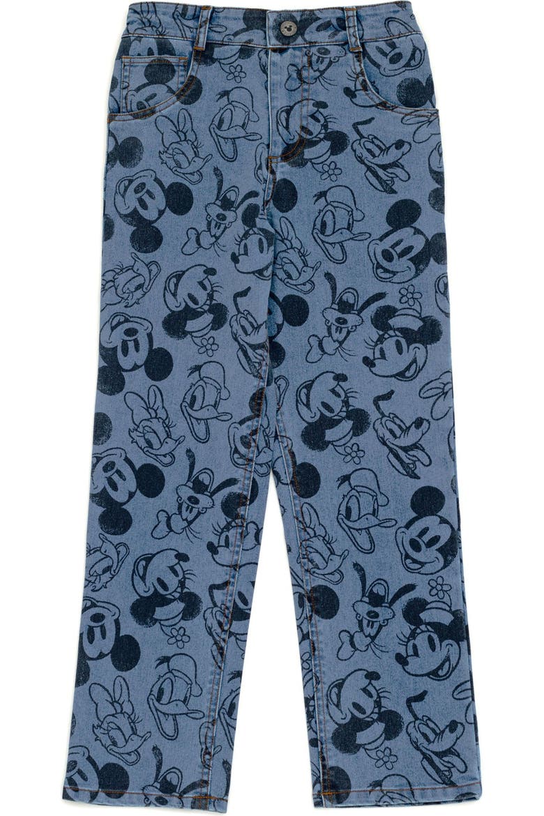 Mickey Mouse & Friends Denim Jacket Overalls and Pants, Main, color, Mickey Friends Slate