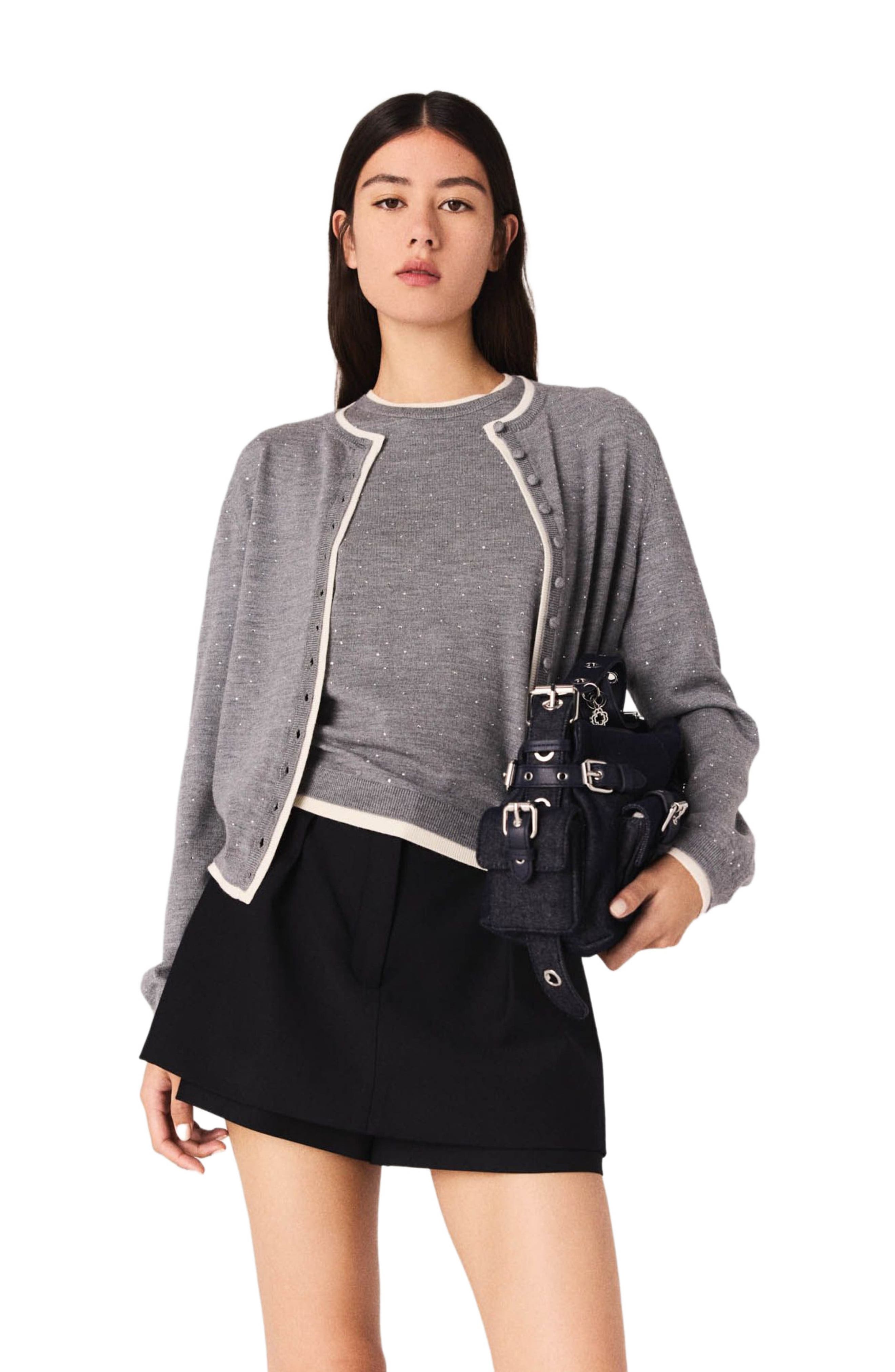 Knit embellished cardigan