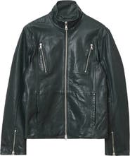 John Varvatos Jared Leather Racer Jacket