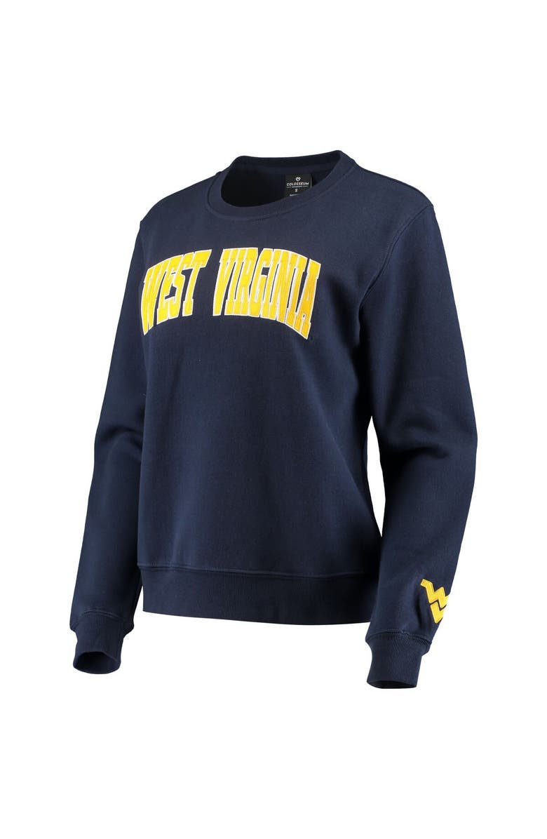 COLOSSEUM Women's Colosseum Navy West Virginia Mountaineers Campanile Pullover Sweatshirt, Alternate, color, Navy