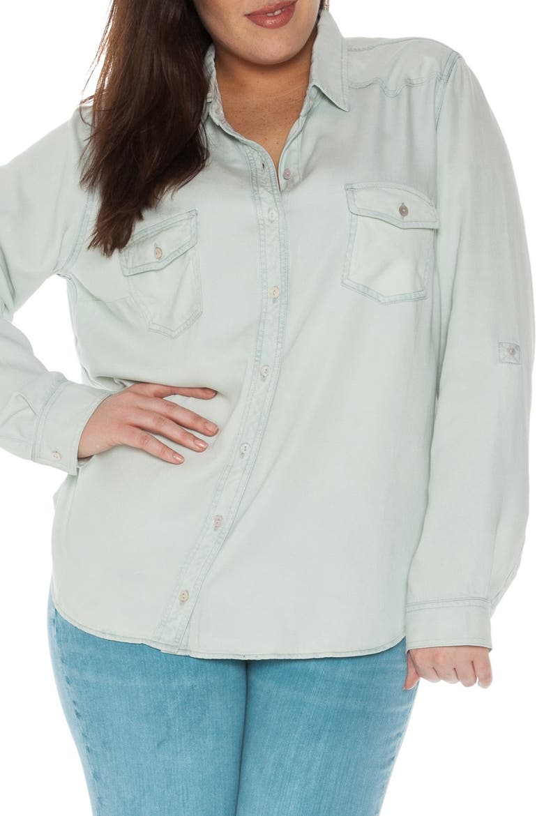 Western Denim Shirt, Alternate, color, AMANDA