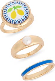 Leith Lemon 3-Pack Rings