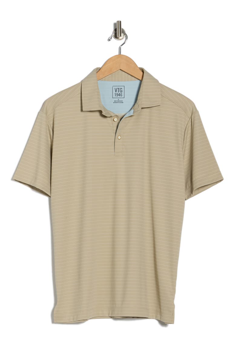 Nublend Stripe Hybrid Piqué Polo, Alternate, color, STONE