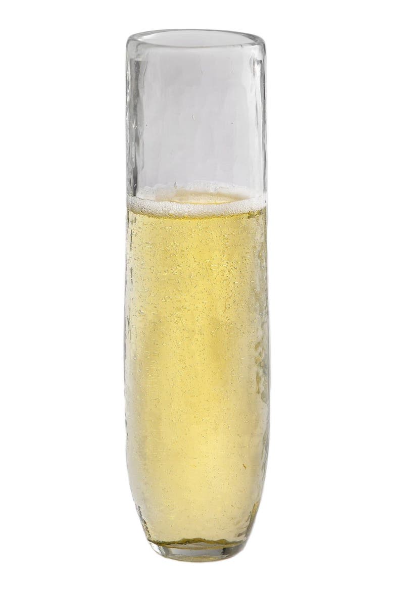 Pebbled Stemless Flutes - Set of 4, Main, color, Clear