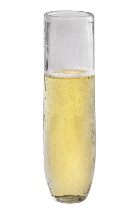 Pebbled Stemless Flutes - Set of 4