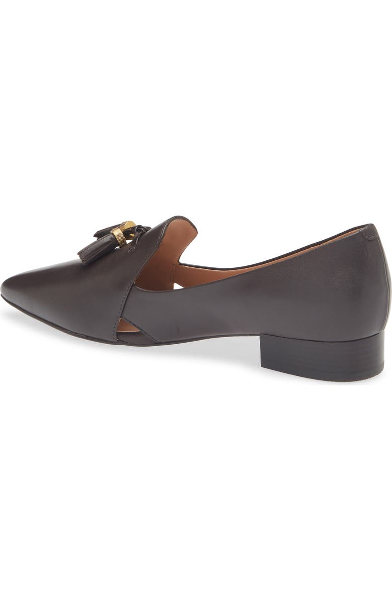 Cole Haan Vanya Tassel Flat, Alternate, color, Dark Chocolate Leather