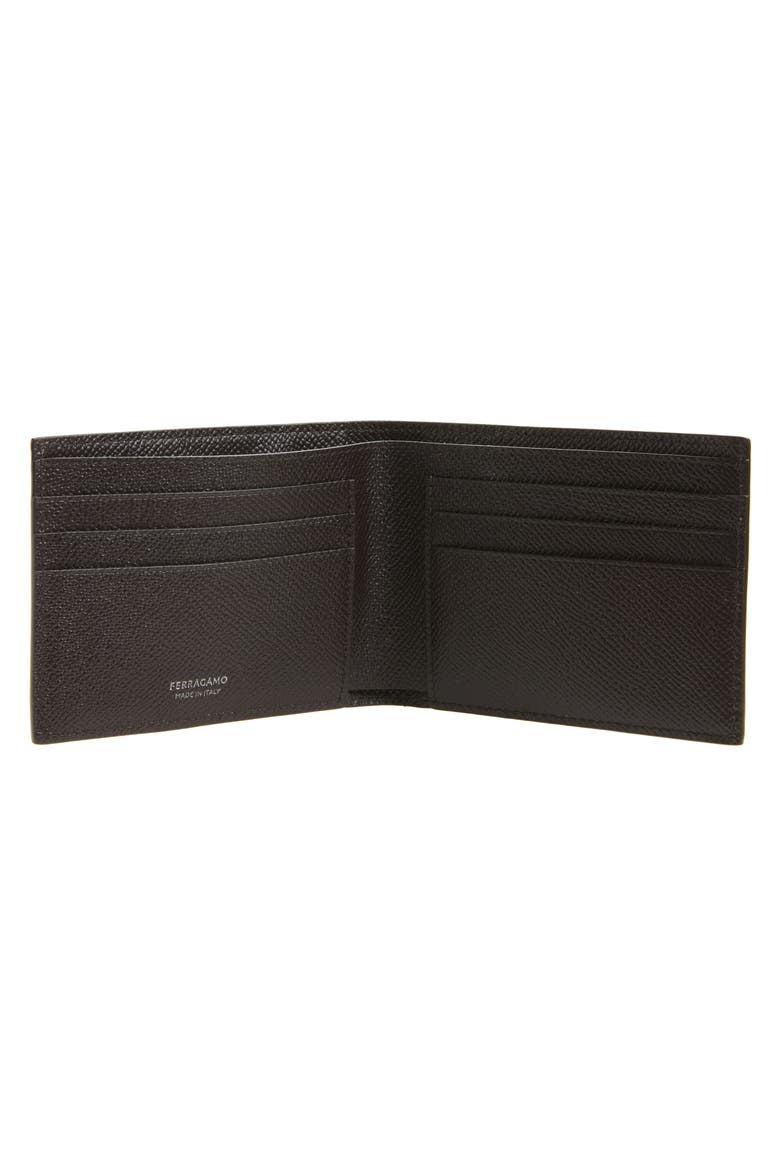 Micro Gancio Leather Bifold Wallet, Alternate, color, NEW COGNAC TESTA DI MORO