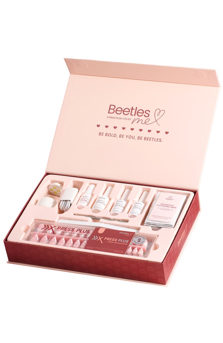 Beetles French Tip Press On Nail Studio Kit Short Almond, Alternate, color, NO COLOR