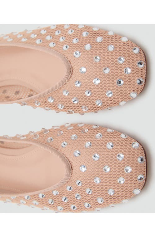 Mango Embellished Ballet Flat In Neutral