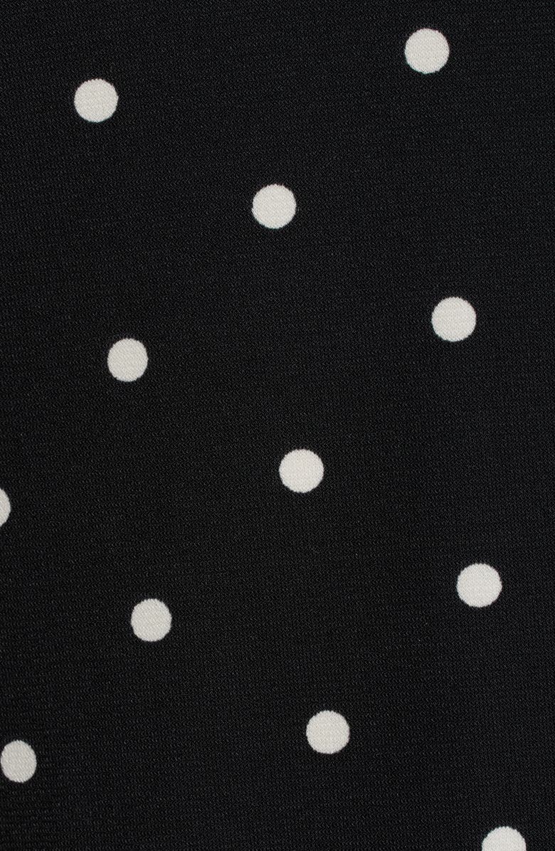 AK ANNE KLEIN Ruffle Sleeve Top, Alternate, color, Anne Black/ White Dove