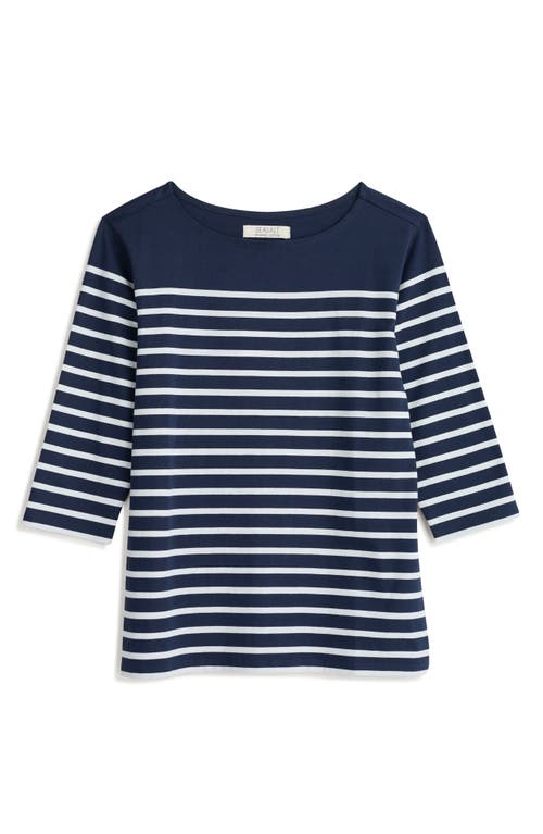 Seasalt Cornwall Sailor Stripe Organic Cotton Top In Multi