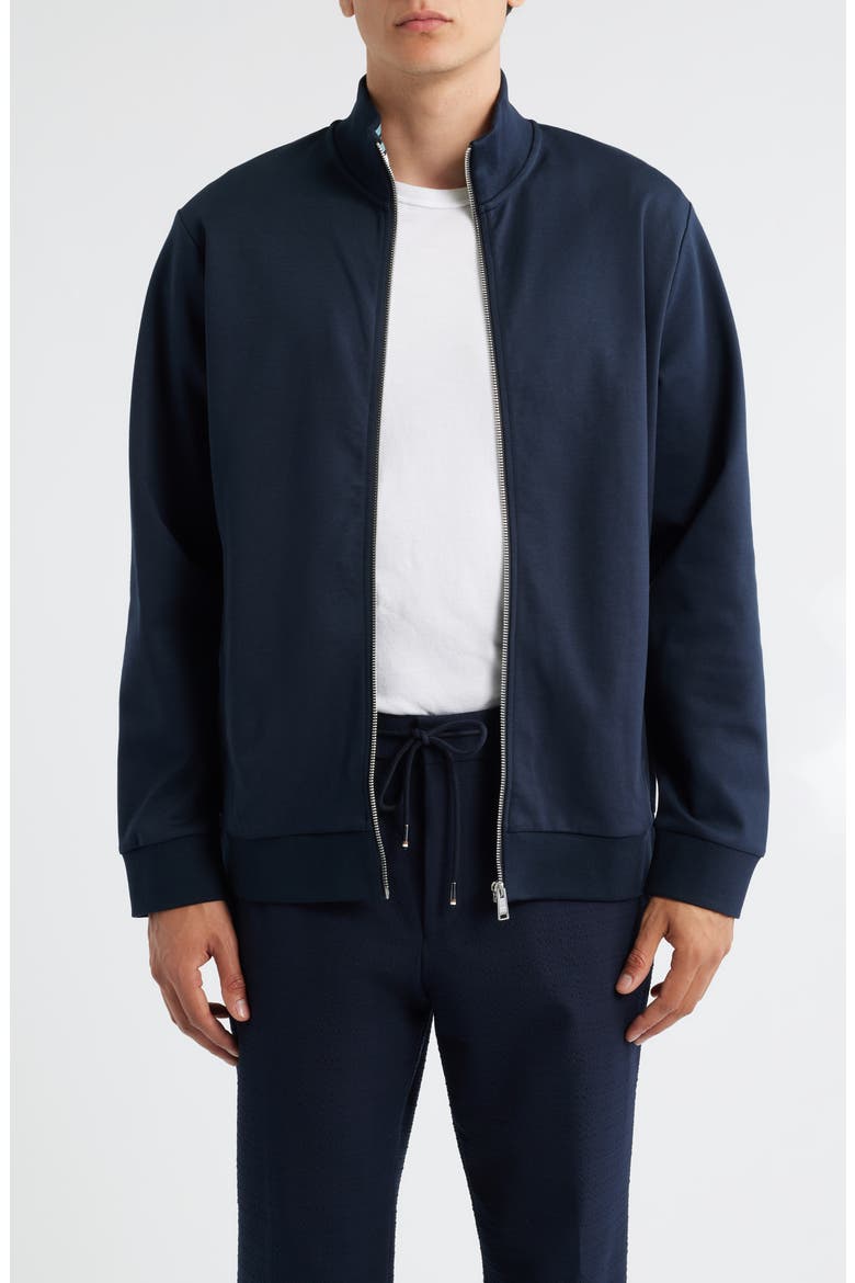 Shepherd Knit Zip Jacket, Main, color, DARK BLUE