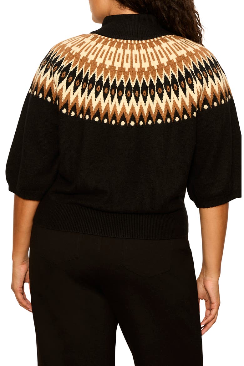 Fair Isle Zip Up Sweater, Alternate, color, POCONOS FAIRISLE
