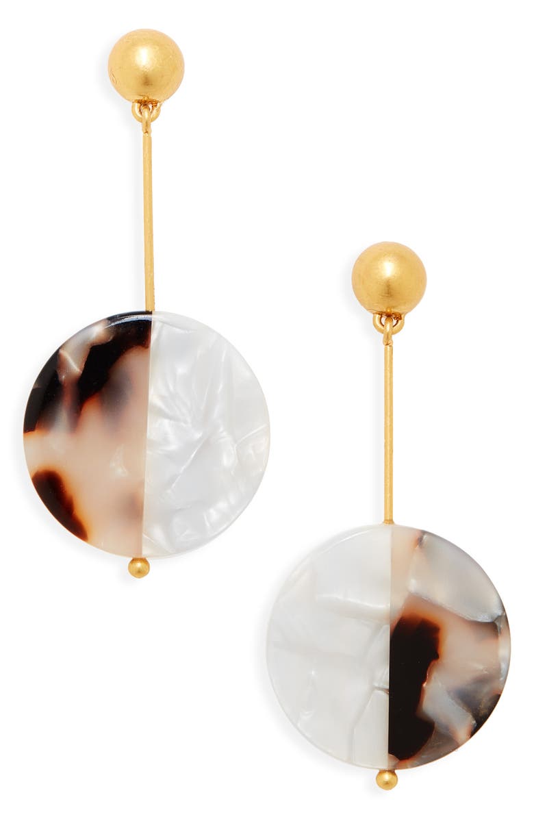 Madewell Acetate Disc Statement Earrings, Main, color,