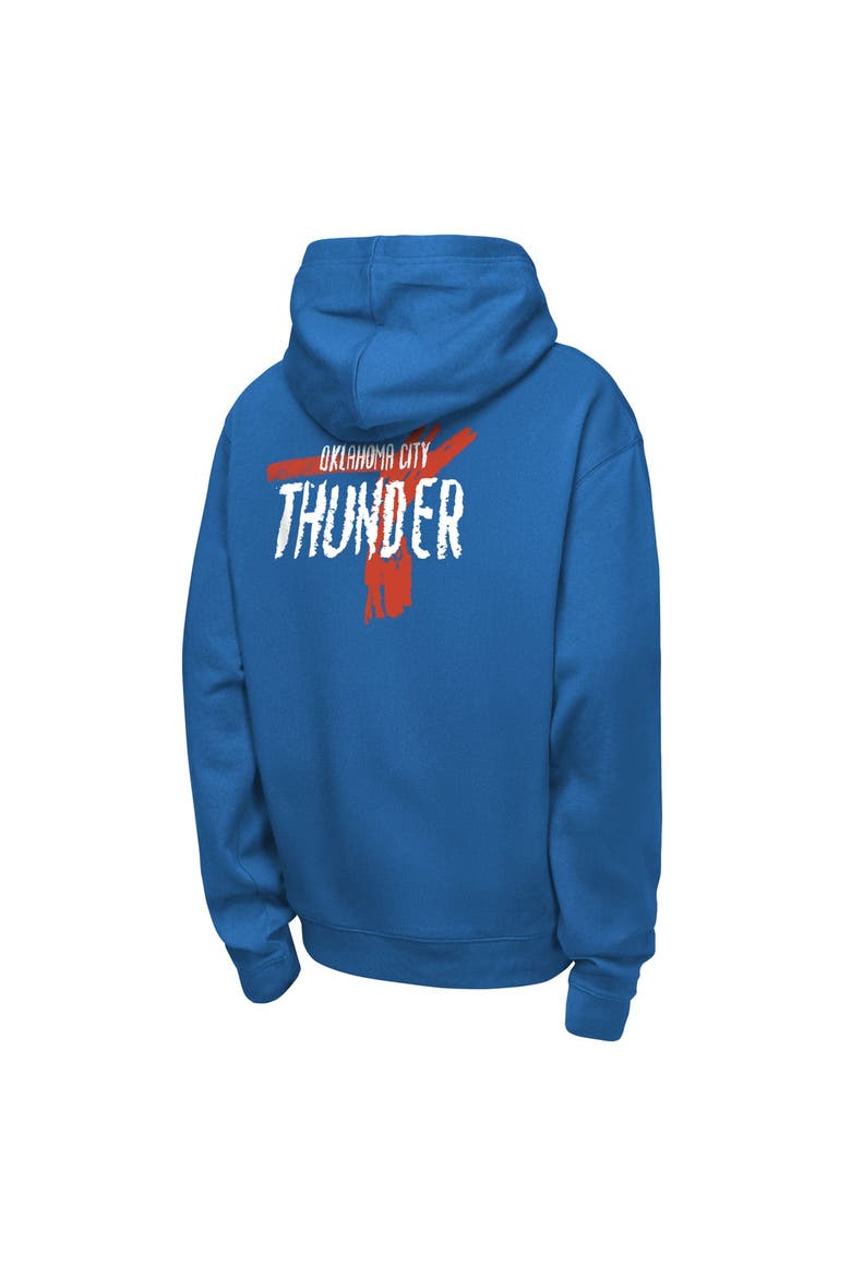 Youth Nike Blue Oklahoma City Thunder Courtside Club Premiere Hoodie, Alternate, color, Blue
