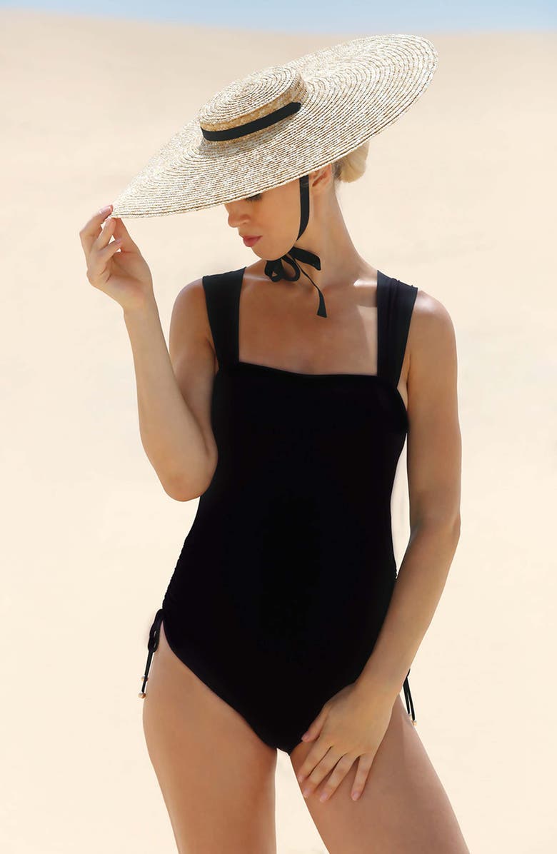 Cache Coeur Toscane maternity swimwear, Alternate, color, Black