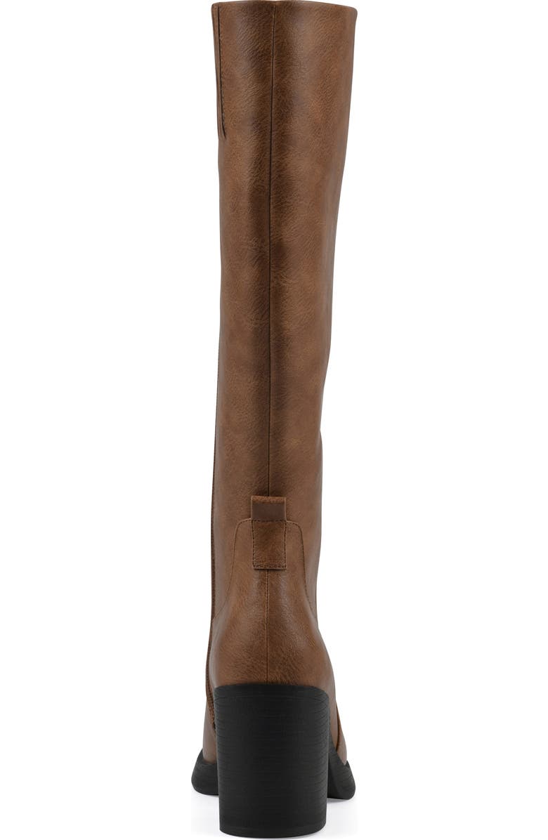 White Mountain Footwear Mackle Tall Shaft Block Heel Boot, Alternate, color, Dark Natural/ Smooth