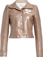 Courrèges Reedition Check Coated Jacket