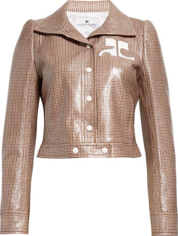 Courrèges Reedition Check Coated Jacket | Nordstrom Courrèges Reedition Check Coated Jacket | Nordstrom