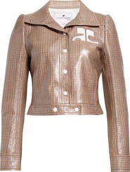 Courrèges Reedition Check Coated Jacket