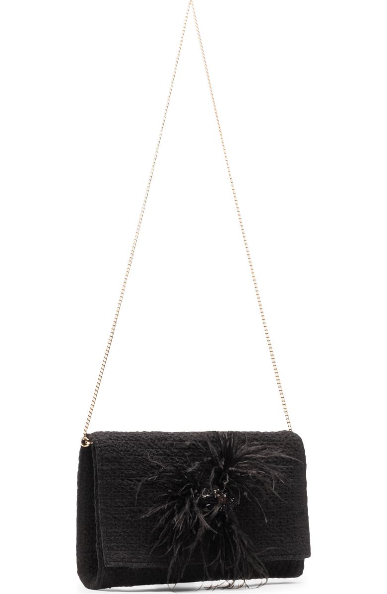 Frances Valentine Betta Boucle Clutch, Alternate, color, Black