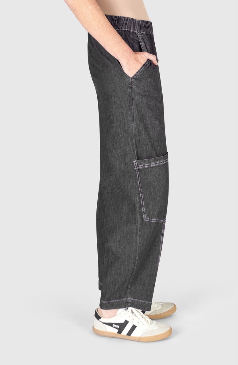 Alembika Papaya Relaxed Pants, Alternate, color, Black Denim