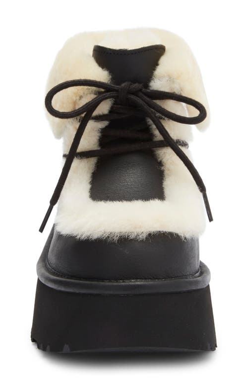 Ugg(r) Esmee Genuine Shearling Detail Lace-up Boot In Black
