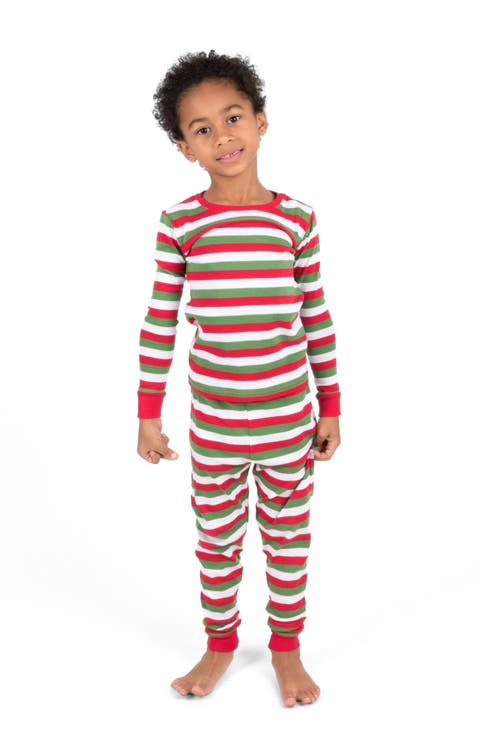 Kids Two-Piece Striped Cotton Matching Family Holiday Pajamas (Toddler, Little Kid & Big Kid)