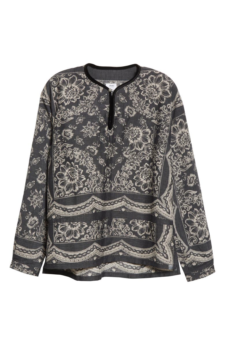 VISVIM Floral Wool & Linen Pullover Tunic, Alternate, color, 