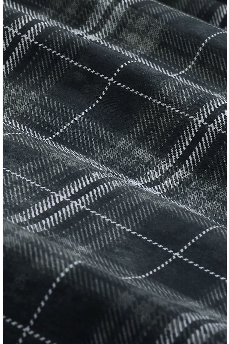 Axel Plaid Long Sleeve Shaped Shirt, Alternate, color, BLACK