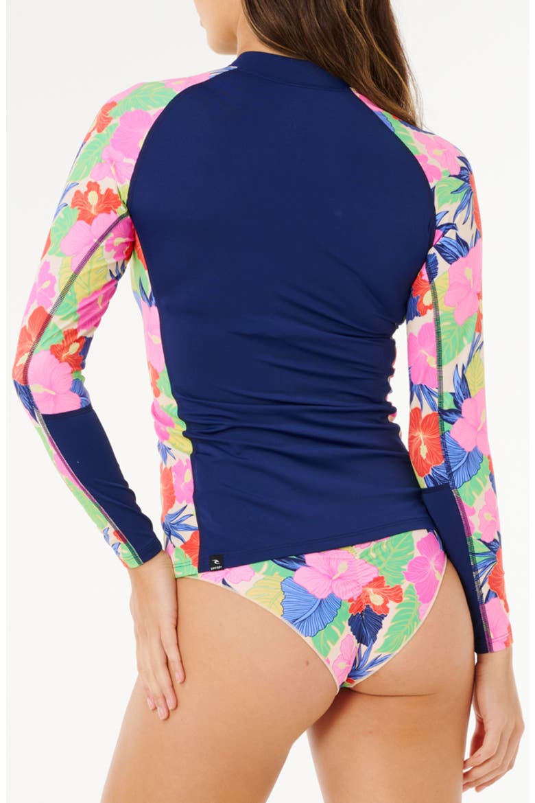 Party Wave Long Sleeve UPF Rashguard, Alternate, color, BLUE MULTI