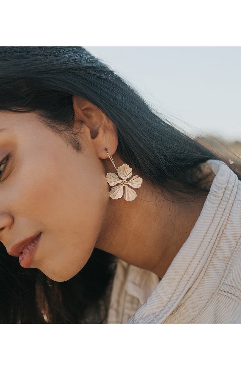 Matr Boomie Sayuri Flower Drop Earrings, Alternate, color, Gold