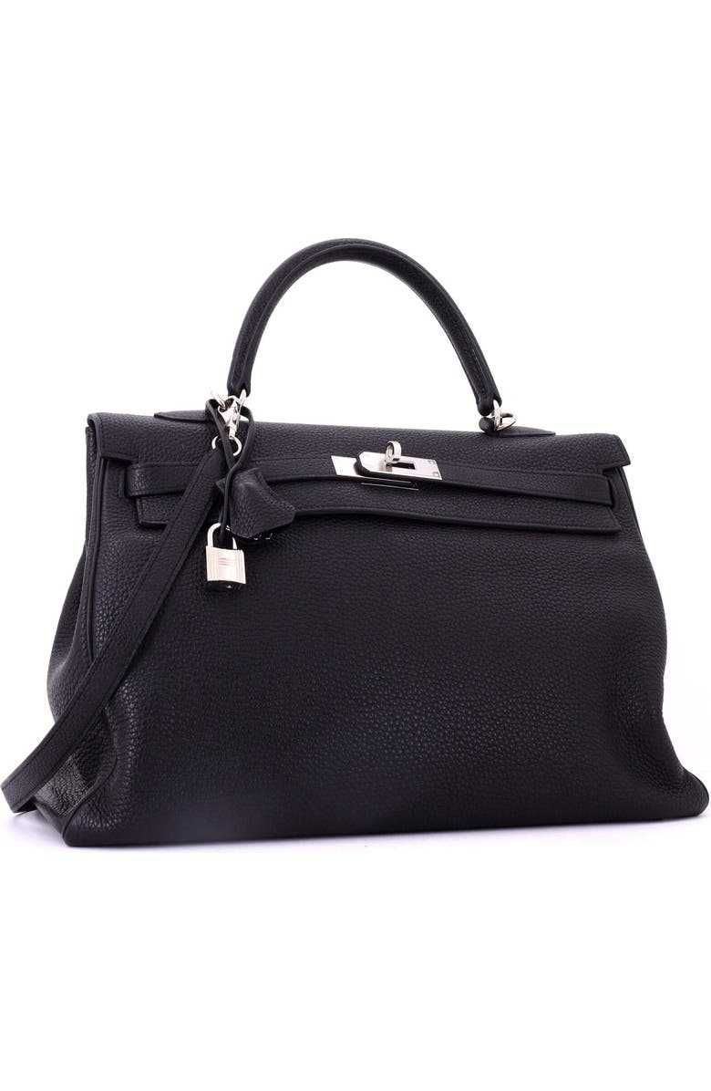 Pre-Owned Hermes Kelly Handbag Black Togo with Palladium Hardware 35, Alternate, color, Noir