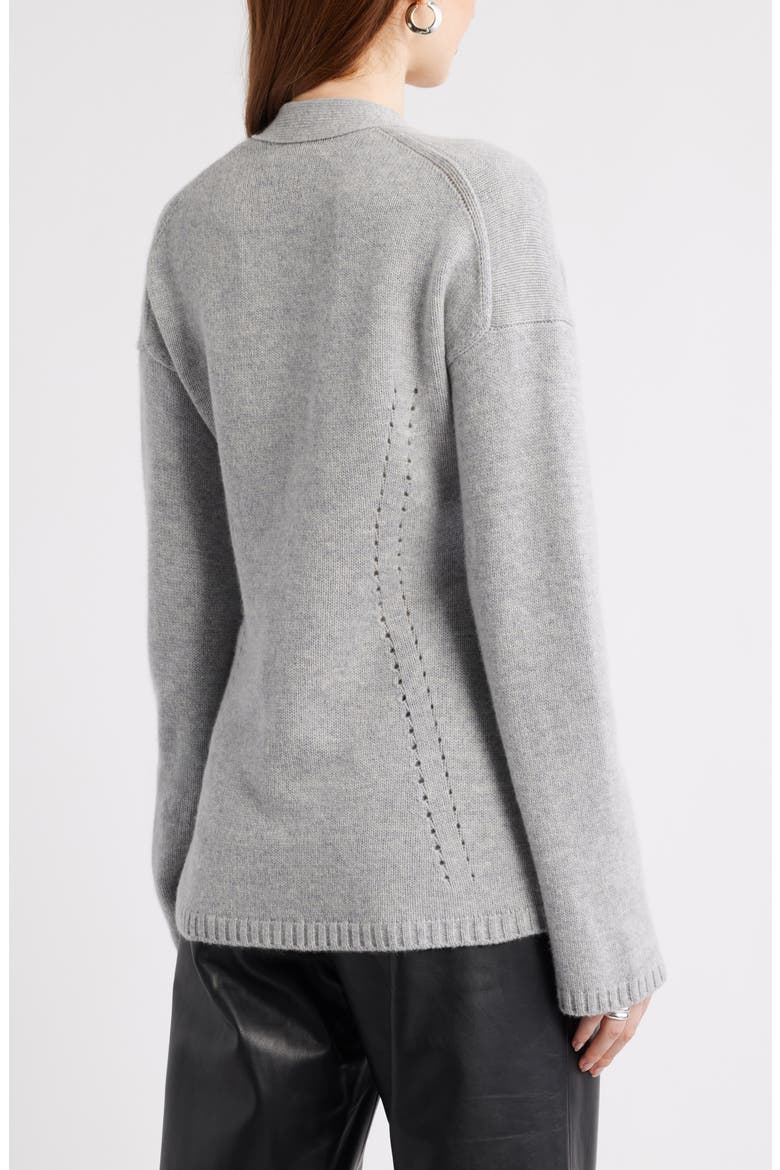 Wool & Cashmere Cardigan, Alternate, color, GREY SILK HEATHER