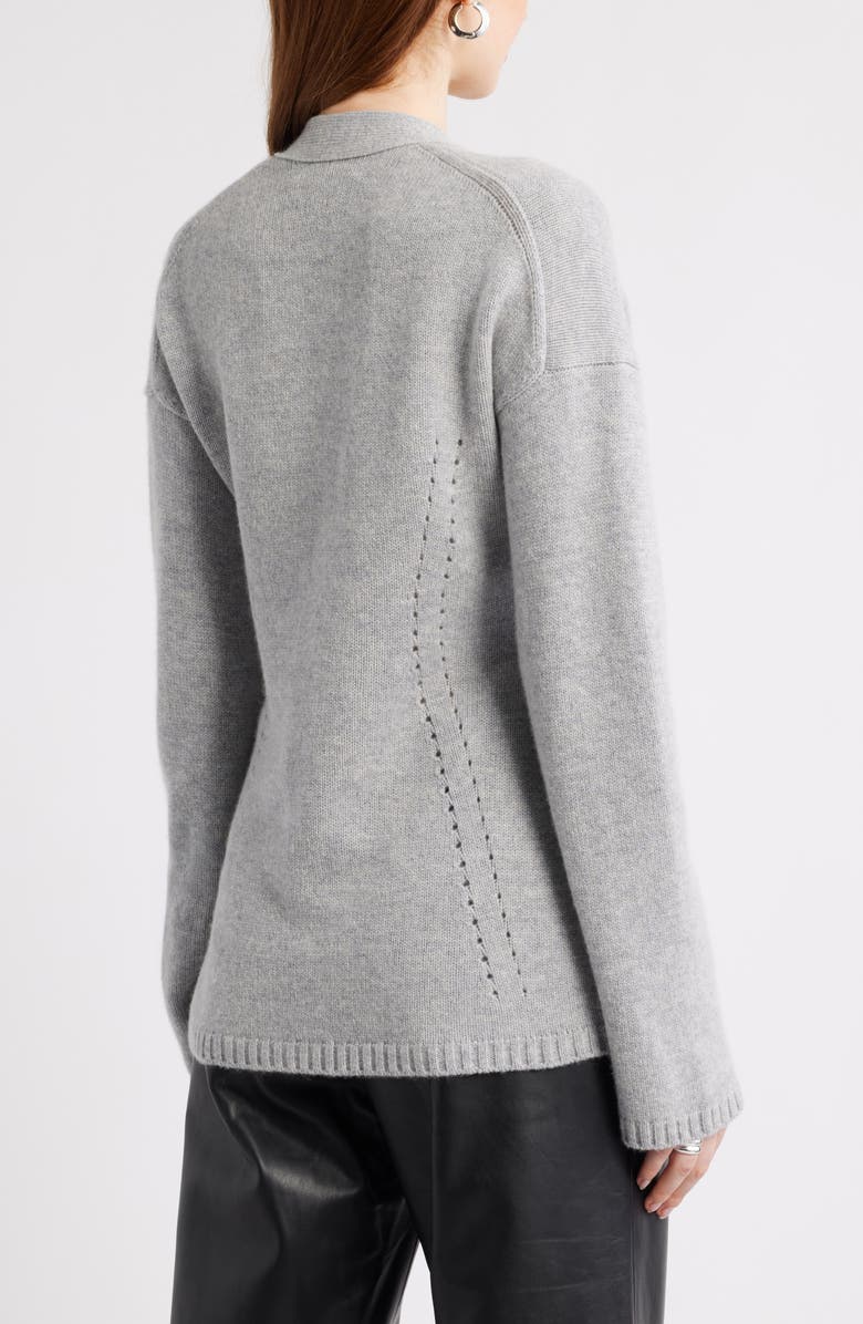 Nordstrom Wool & Cashmere Cardigan, Alternate, color, Grey Silk Heather