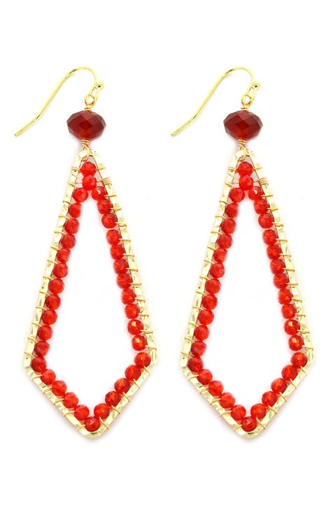 Crystal Open Drop Earrings