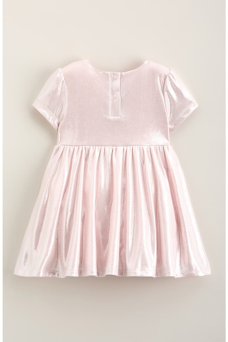 Kids' Metallic Shiny Dress, Alternate, color, PINK BALM METALLIC