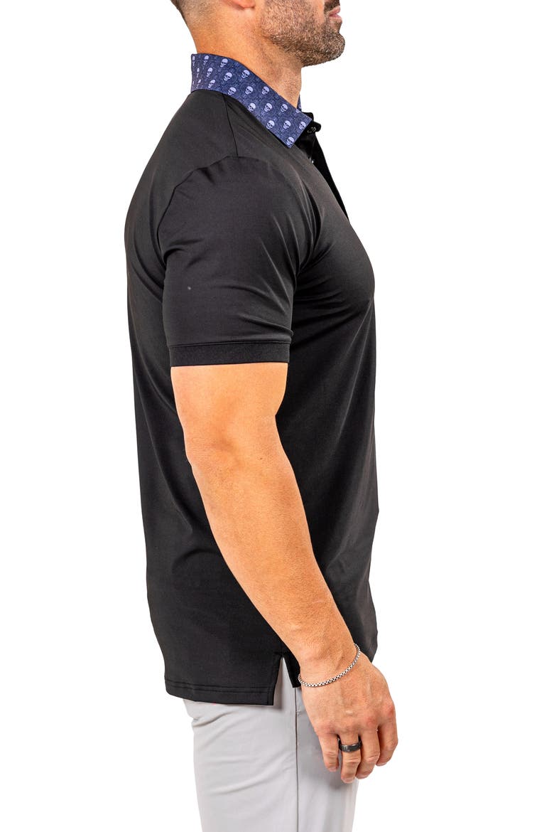 Marthyr0021 Black Contrast Collar Golf Polo, Alternate, color, BLACK