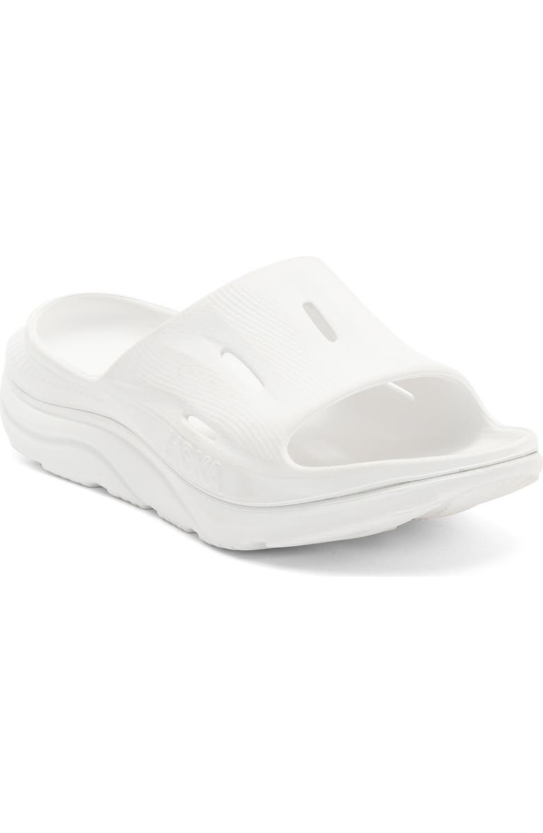 HOKA Ora Recovery Slide 3 Sandal, Main, color, White / White