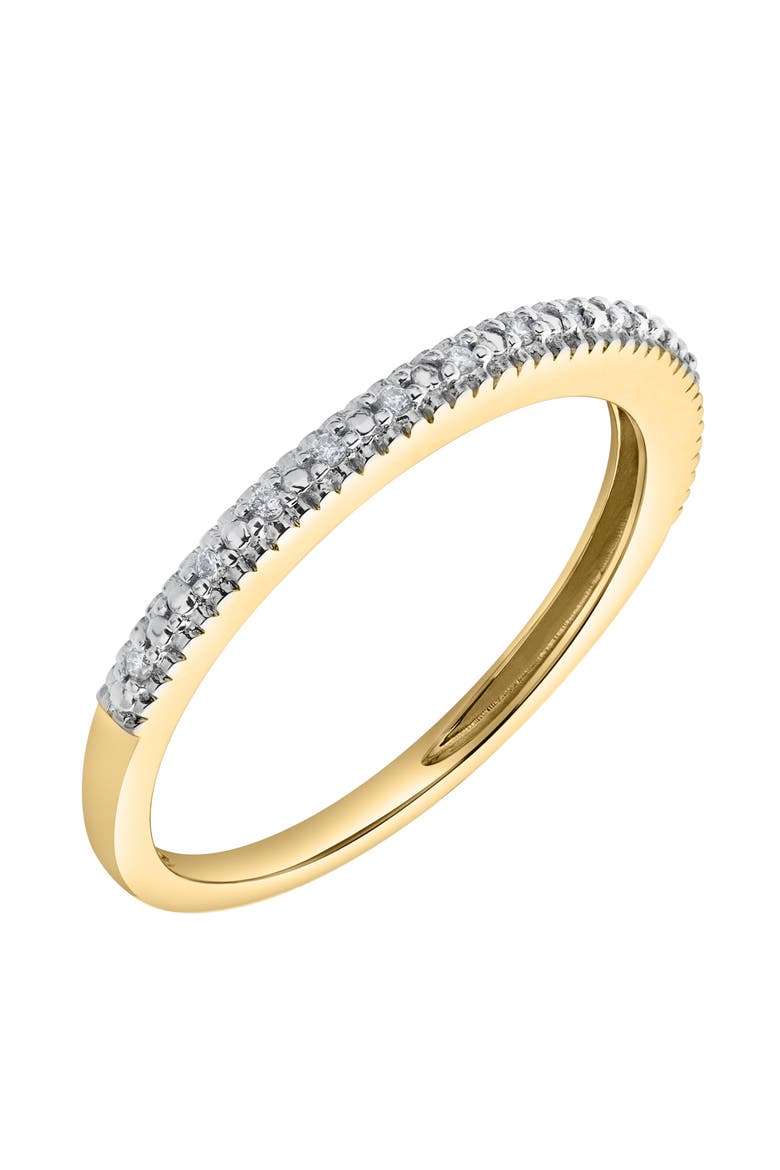 Ava 14K Gold Round Diamond Studded Band Ring - 0.06 cts, Alternate, color, 14K Yellow Gold