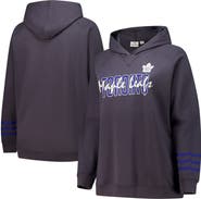 FANATICS Women's Fanatics Charcoal Toronto Maple Leafs Plus Size Lightweight Fleece Raglan Pullover Hoodie