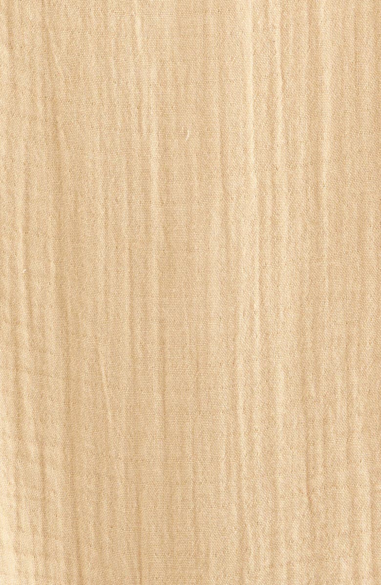 Nordstrom Cotton Gauze Henley Romper, Alternate, color, Tan Shore
